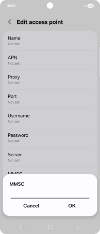 Key in http://mmsc.telstra.com:8002 and press OK. Key in http://mmsc.telstra.com:8002 and press OK.