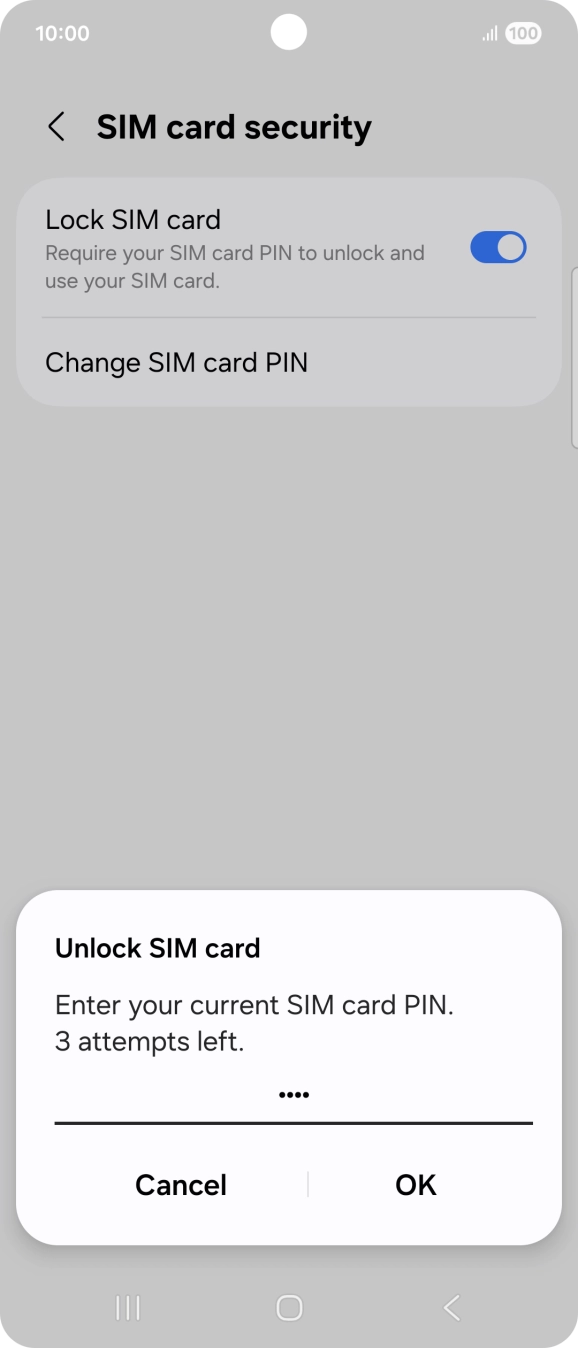 Key in your PIN and press OK.