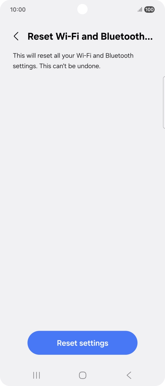 Press Reset settings.