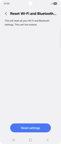 Press Reset settings. Press Reset settings.