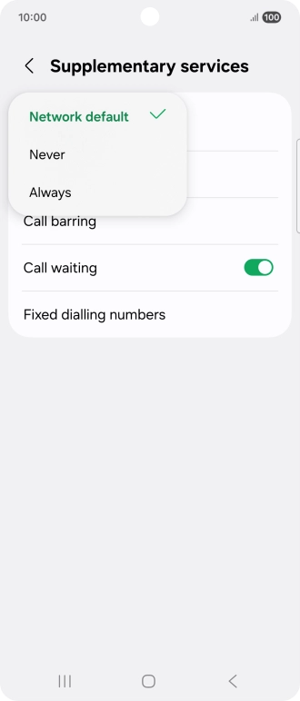 Press Always to turn on caller identification.