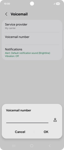 Key in +61101 and press OK.