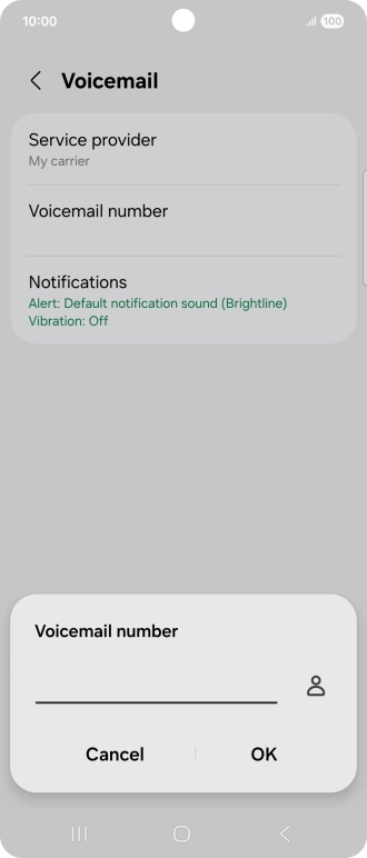 Key in +61101 and press OK.