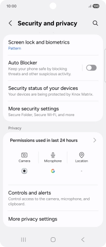 Press More security settings.