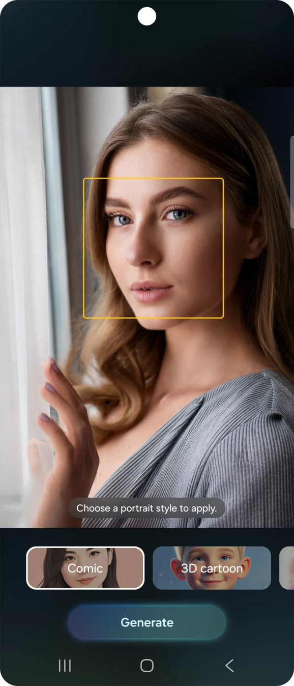Follow the instructions on the screen to use the selected function and press Generate.