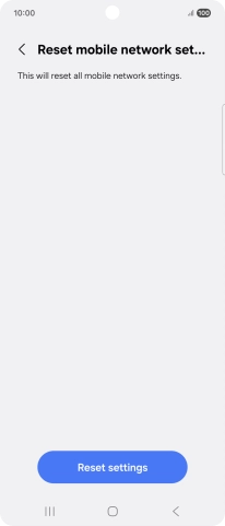 Press Reset settings. Press Reset settings.