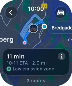 Press the transport type icon.