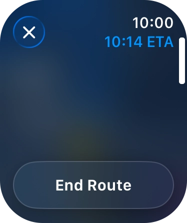 Press End Route.