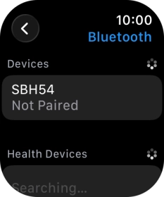 Press the required Bluetooth device.