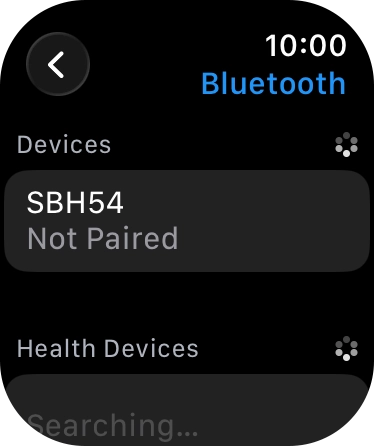 Press the required Bluetooth device.