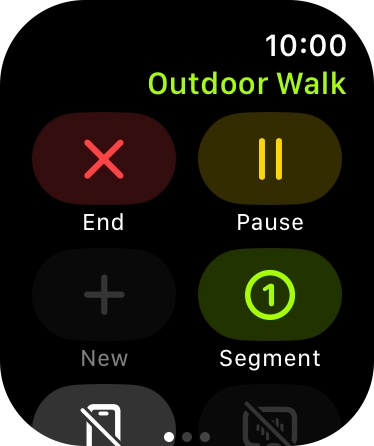 Press End to stop your training activity.