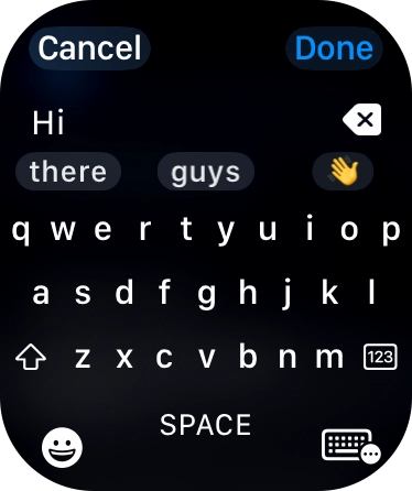 Press the input icon.