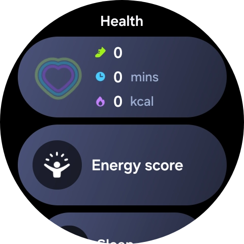 Press the required widget to open it.