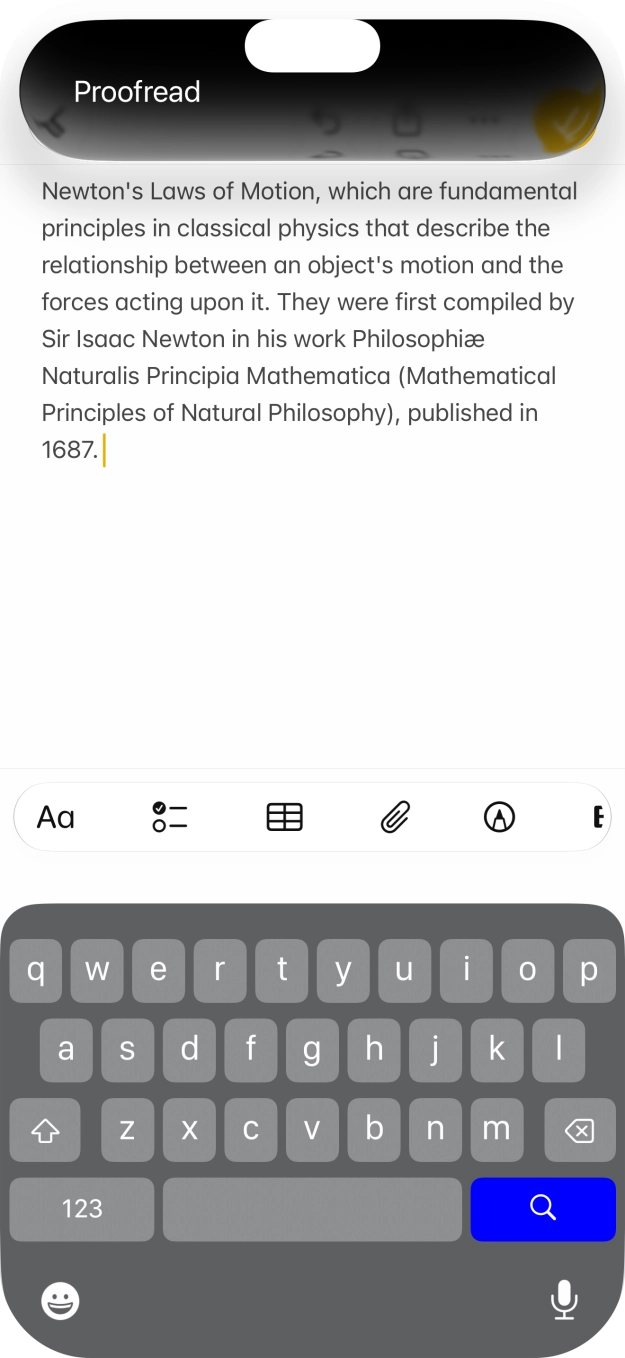 To check the text for grammatical and spelling errors, use the command “Proofread”. To check the text for grammatical and spelling errors, use the command “Proofread”.