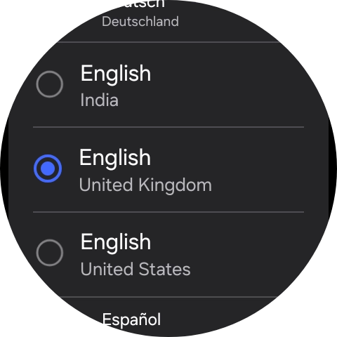 Press the required language.