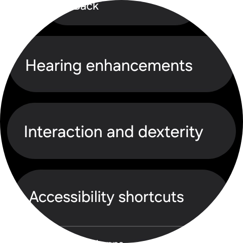 Press Hearing enhancements and follow the instructions on the screen to select the required settings.