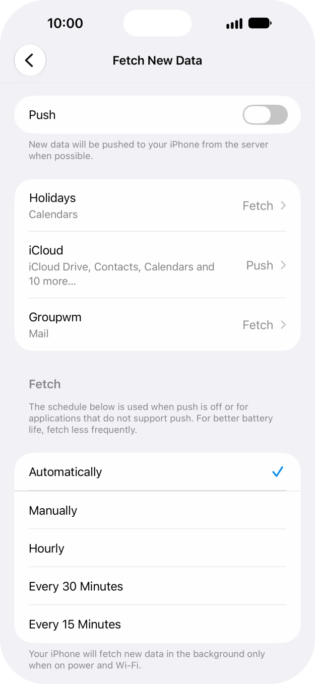 If you turn off the function, press the required setting. If you turn off the function, press the required setting.