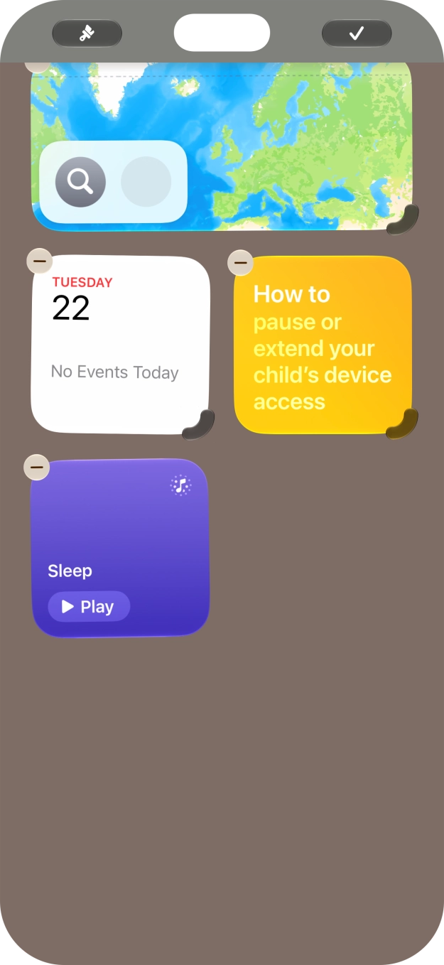 Press the confirm icon. Press the confirm icon.