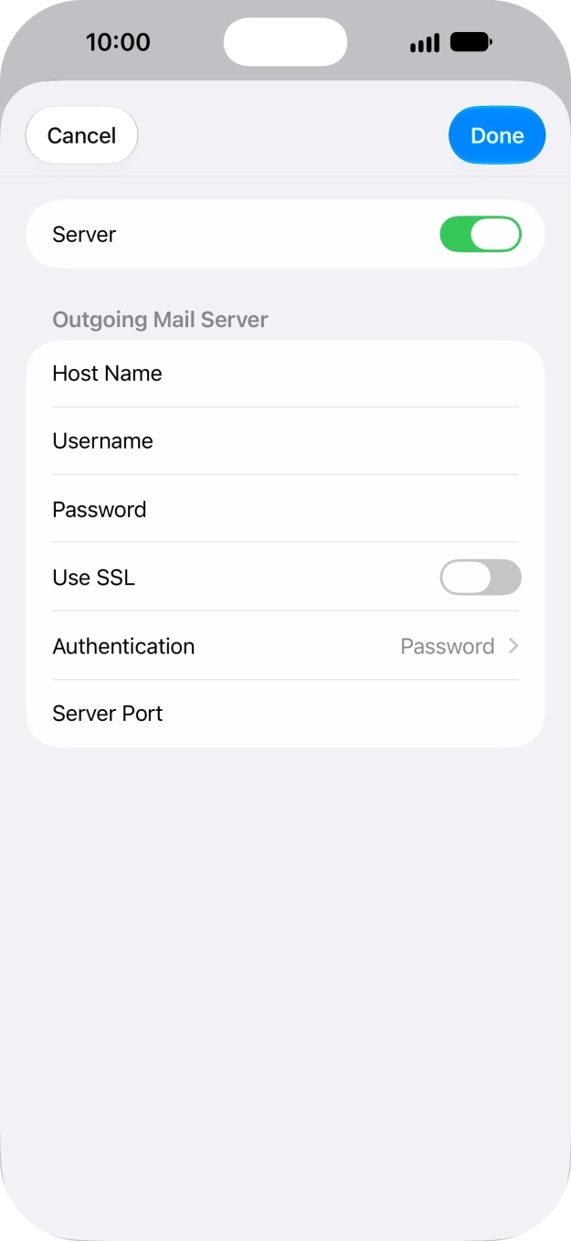 Press the indicator next to 'Use SSL' to turn on the function. Press the indicator next to 'Use SSL' to turn on the function.