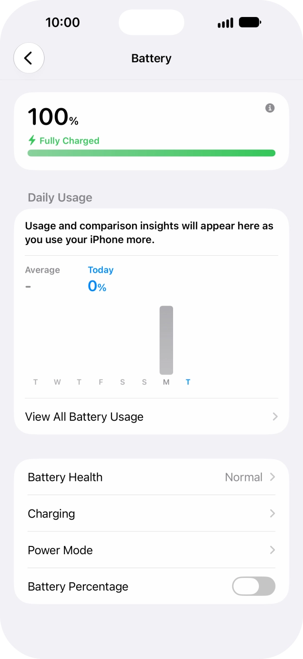 Press Power Mode.
