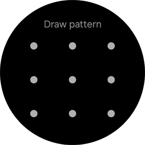 Slide your finger across the screen to connect at least four points and follow the instructions on the screen to create a pattern as lock code.