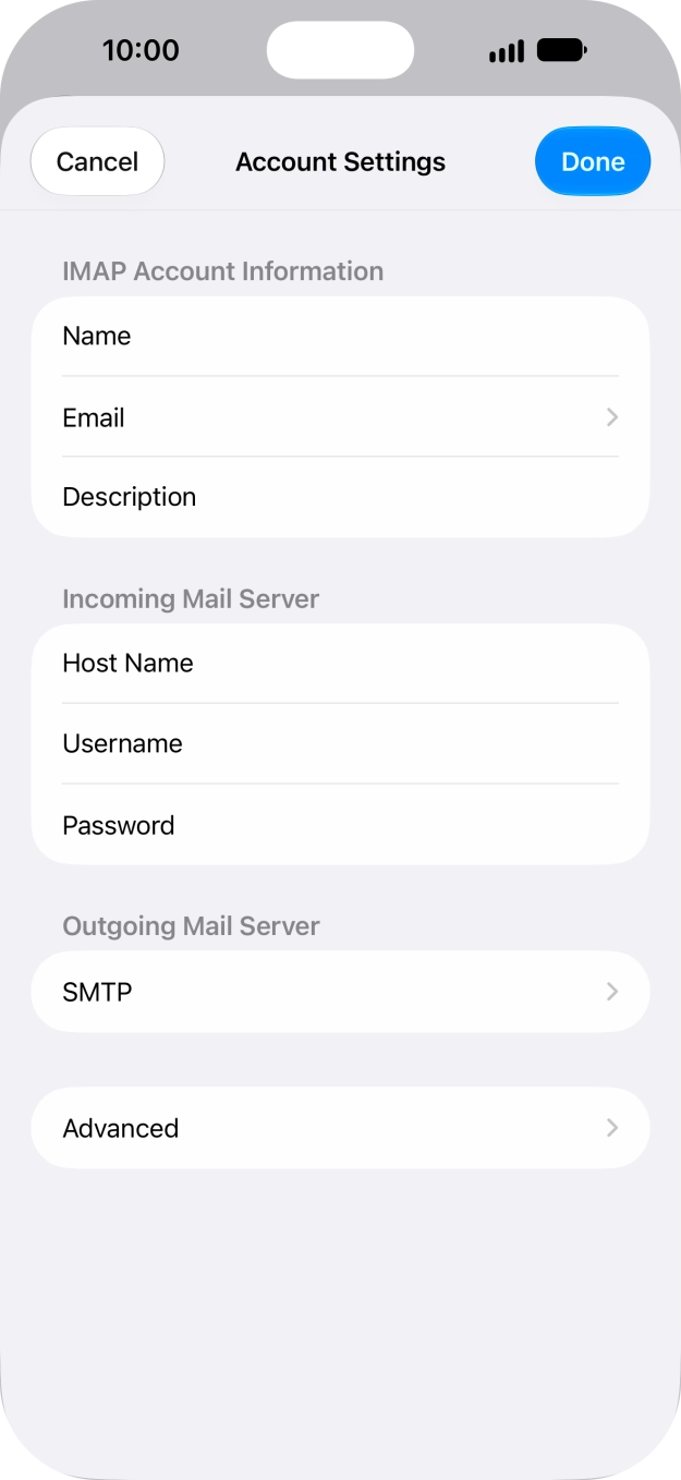 Press SMTP. Press SMTP.