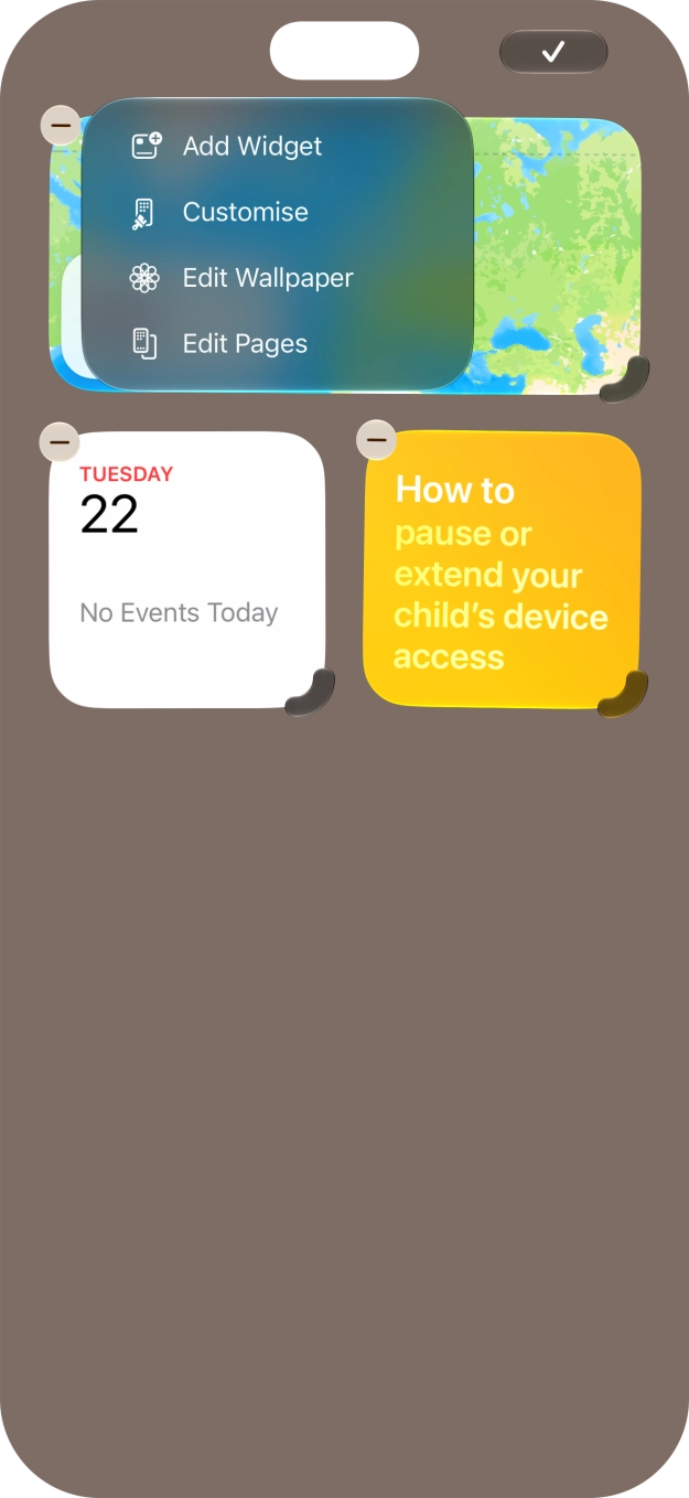Press Add Widget. Press Add Widget.