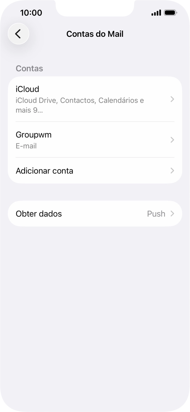 Prima o nome na conta de e-mail que acabou de criar.
