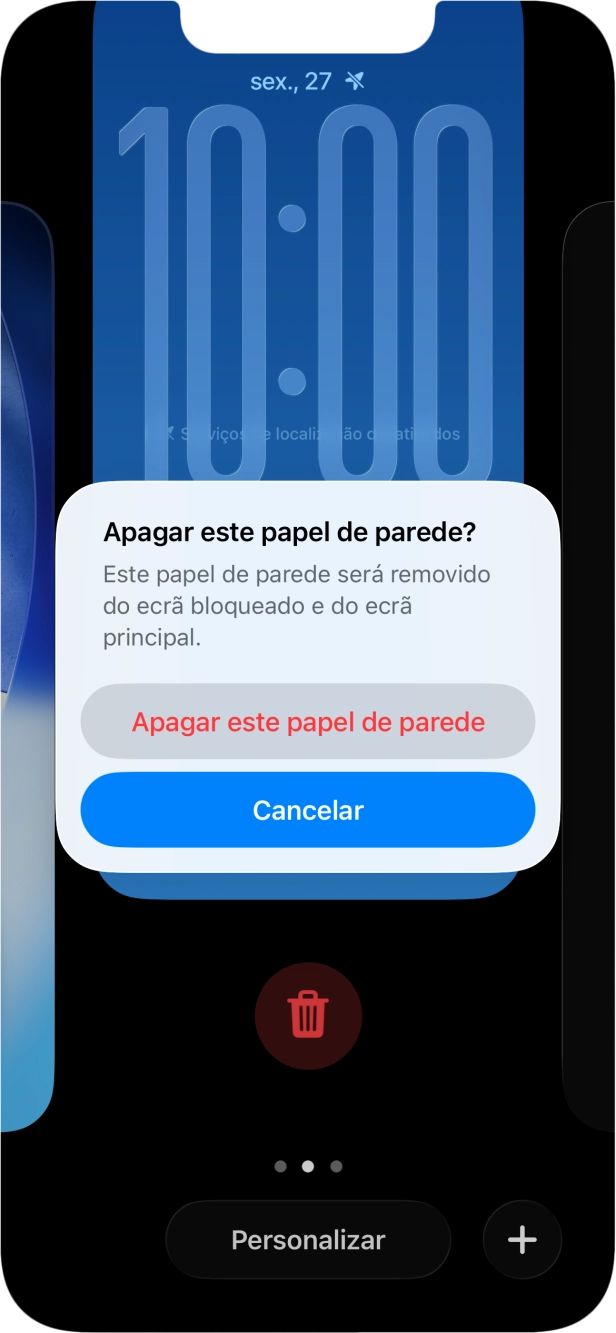 Prima Apagar este papel de parede.