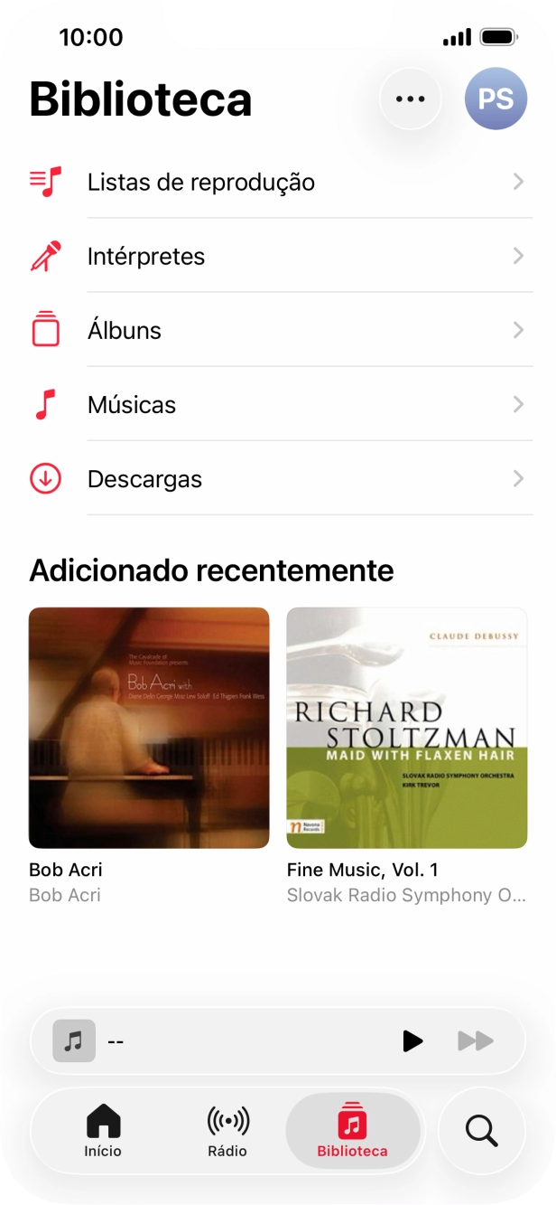 Prima Listas de reprodução.