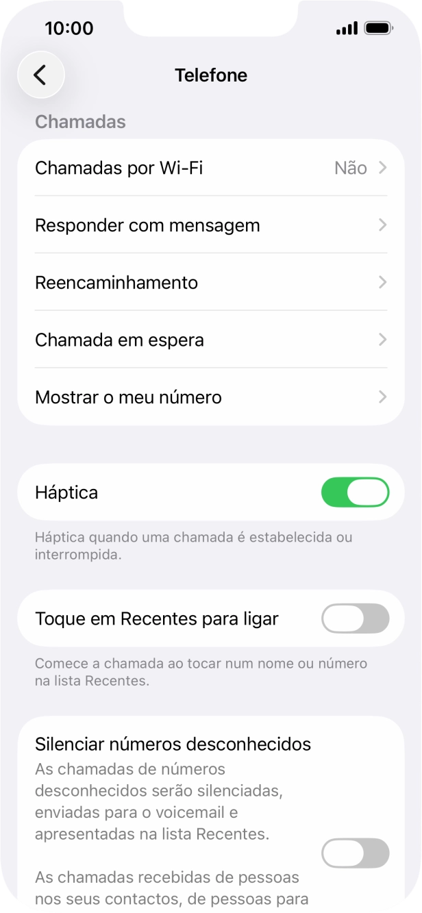 Prima Mostrar o meu número.