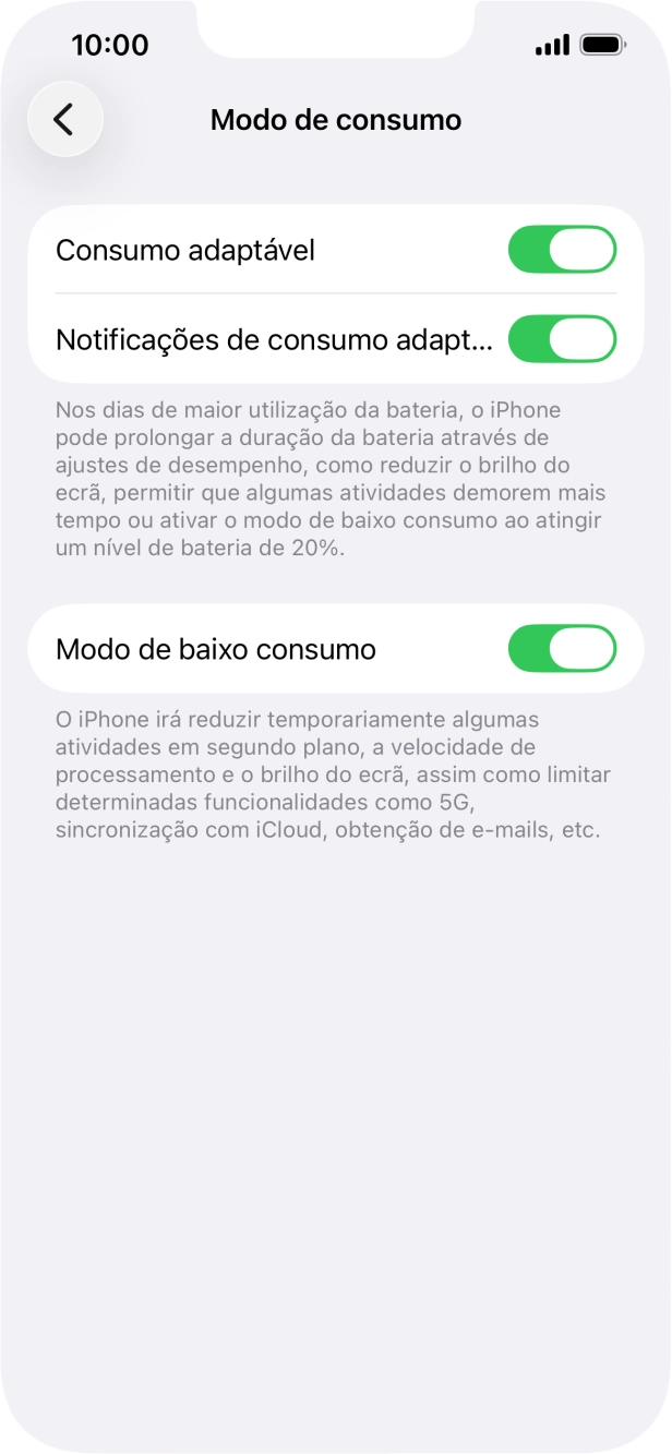 Para voltar ao ecrã inicial, deslize o dedo de baixo para cima a partir da base do ecrã.