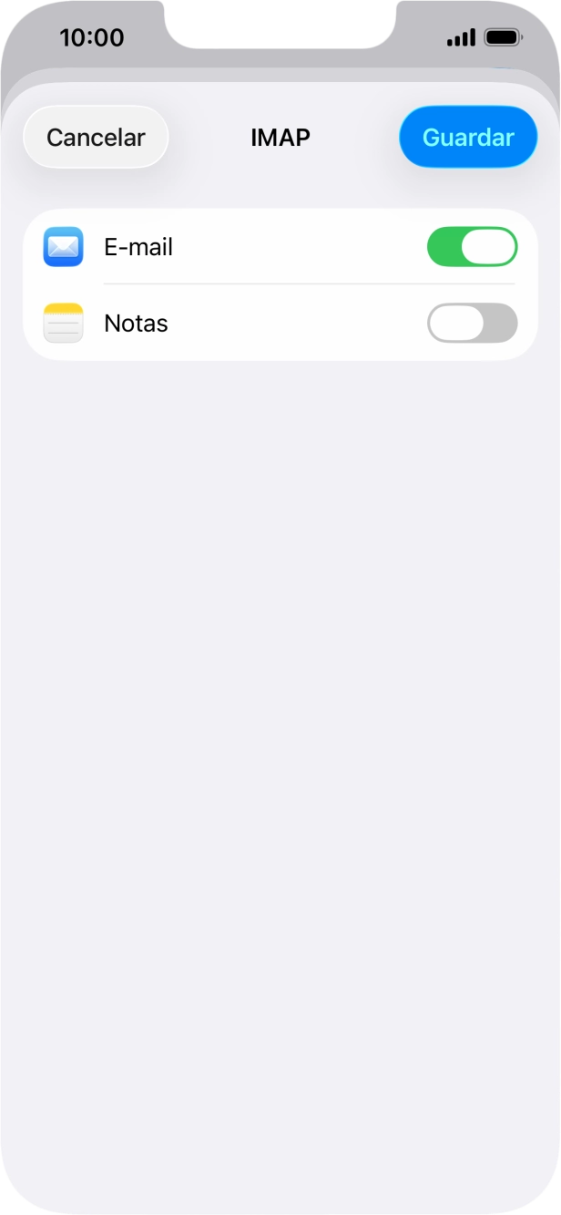 Prima Guardar. A sua conta de e-mail está agora configurada. Se pretender escolher definições adicionais para o servidor de receção e envio, siga os passos seguintes.