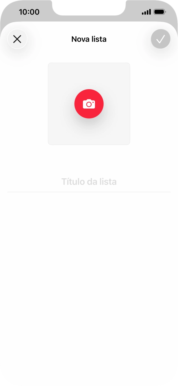 Prima o campo de escrita e introduza o nome da lista de reprodução.