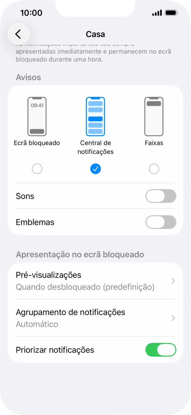 Prima Agrupamento de notificações.