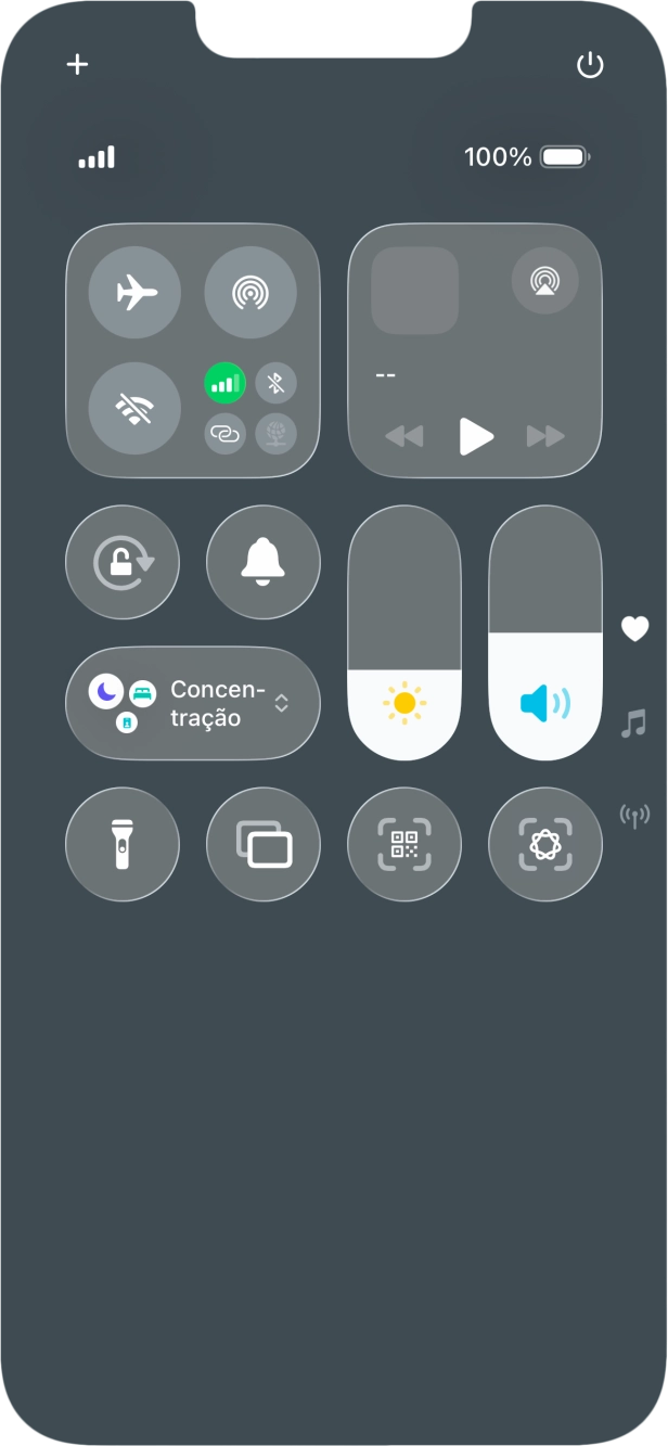 Prima o ícone de inteligência visual, para ativar a função.