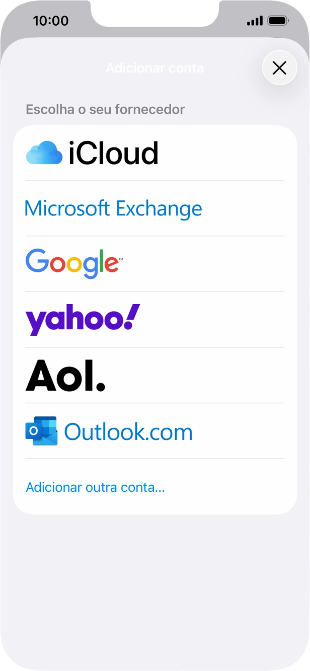 Prima Adicionar outra conta....