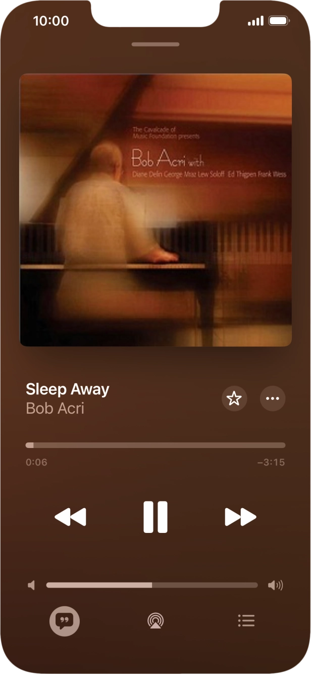 Prima a seta para a direita para ir para o ficheiro de música seguinte.