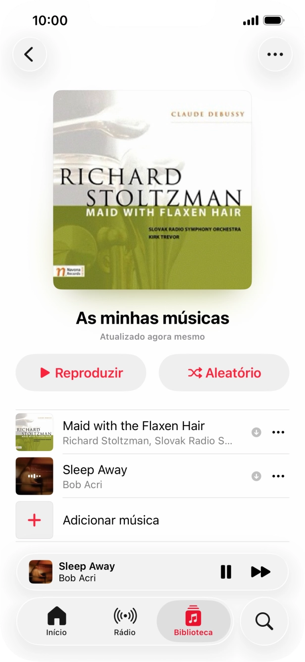 Prima o título da música.