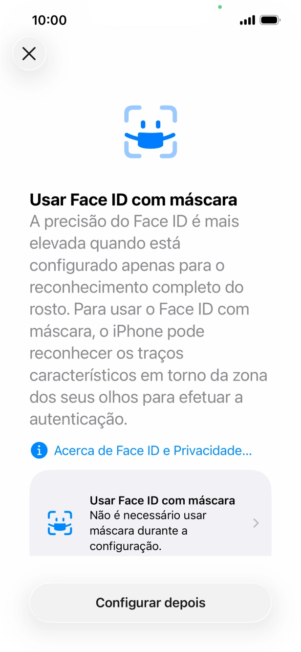 Prima Configurar depois.