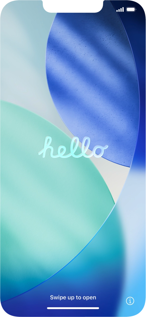 Deslize o dedo para cima a partir da base do ecrã.