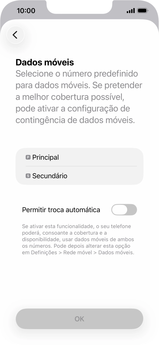 Prima o plano pretendido.