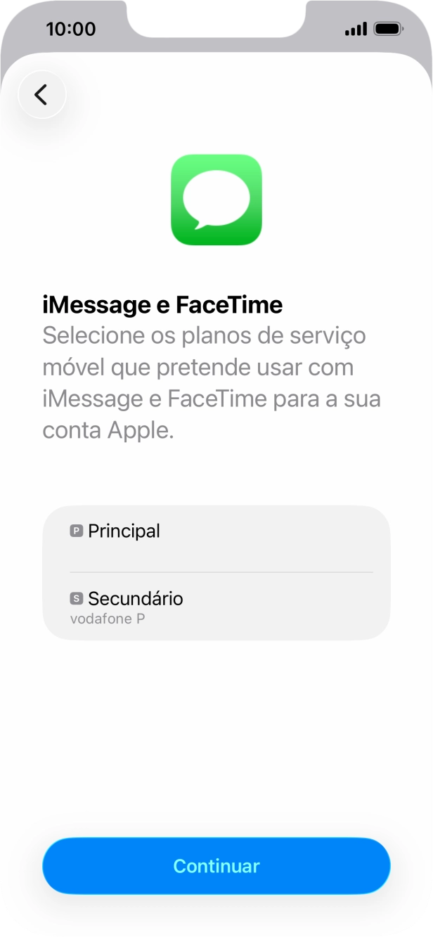 Prima o plano pretendido.