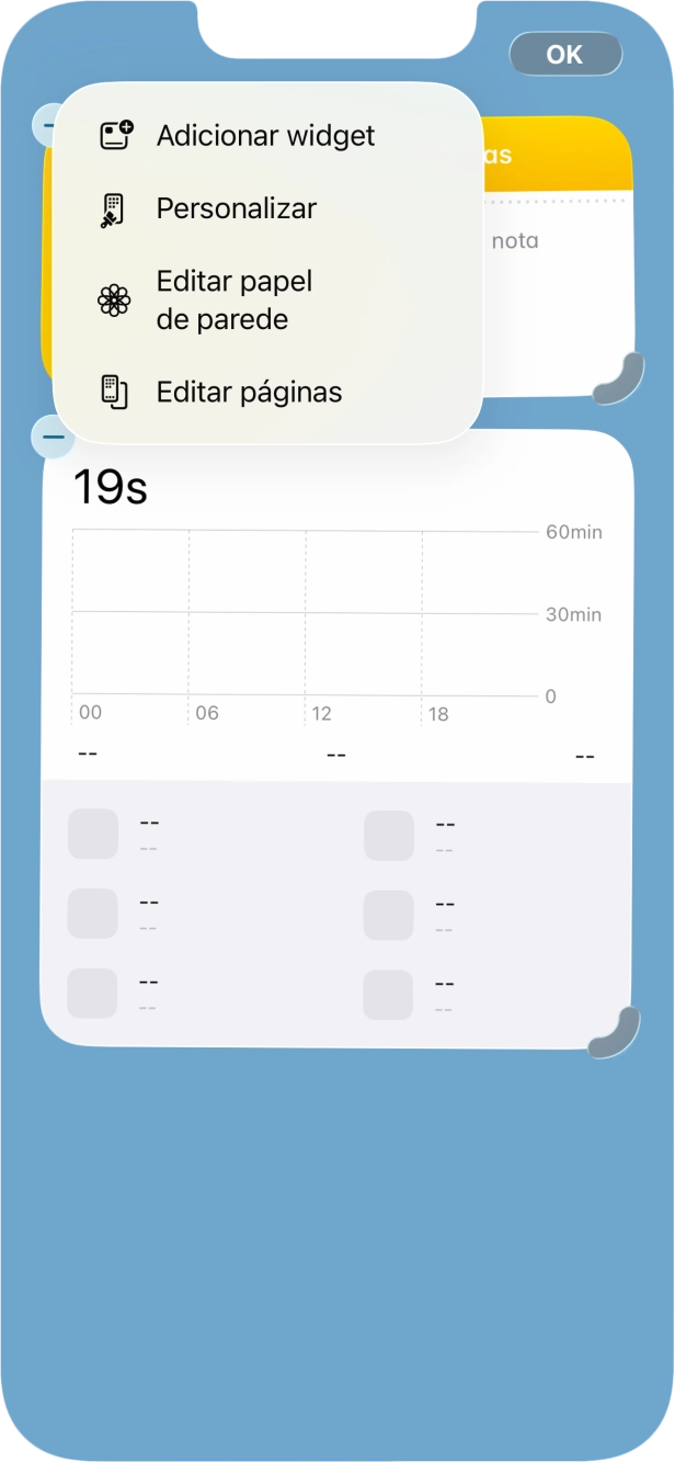 Prima Adicionar widget.