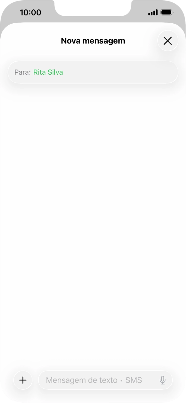 Prima o ícone para adicionar.