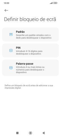 Prima o código de bloqueio do telefone pretendido.