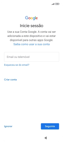 Siga as indicações no ecrã para terminar a ativação.