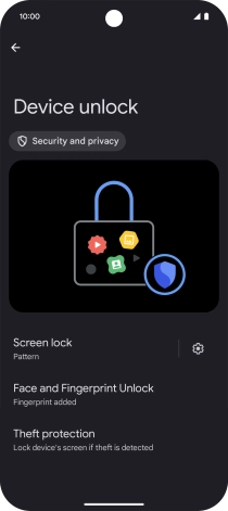 Press Screen lock and key in the additional lock code you created earlier.
