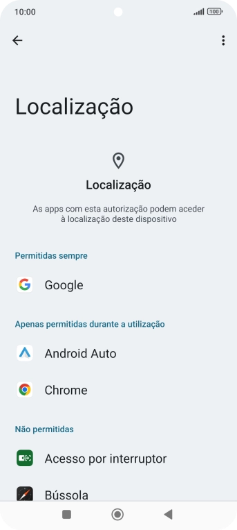 Prima a app pretendida.
