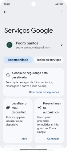 Prima Localizar o meu dispositivo.